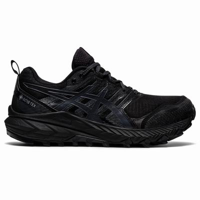 Asics Gel-Trabuco 9 G-TX - Naisten Polkujuoksukengät - Mustat/Harmaat